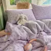 Juego de ropa de cama de cuatro piezas apto para la piel, modelo nuevo 2026, funda de edredón de gasa de doble capa, sábana y funda de colcha para dormitorio individual de estudiante, juego de tres piezas