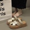 Medias Pantuflas de Verano 2026 para Mujer con Diseño de Suela Gruesa, Mocasines Calados Perezosos de Media Sandalia