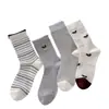 Calcetines Finos de Algodón Puro para Mujer, Primavera y Verano, a Media Pantorrilla, Sin Costuras, Transpirables, Blancos, Lindos Dibujos Animados, Estilo Holgado, Ins de Estilo Universitario