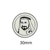 Modelo Quente Transfronteiriço Oriente Médio Emirados Árabes Unidos Retrato do Rei Senhor Esmalte Pintado Emblema Adesivo para Celular Pronto para Entrega