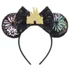 Novos acessórios de cabelo da Amazon Faixa de cabelo do Mickey Faixa de cabelo com show de fogos de artifício do Castelo Acessórios de cabelo para parque de diversões infantil Venda quente transfronteiriça