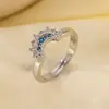 Comercio Exterior Transfronterizo Anillo Abierto Brillante Sol y Luna Colgante Circonita Micro-pavimentada Acero de Titanio Collar Pulsera Diseño Pareja Par