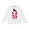 Bape Ape Head marca de moda unisex cuello redondo manga larga algodón estampado holgado chaqueta sudadera de otoño e invierno para hombre