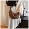 Bolsa de Bolinho Feminina de Primavera Ponto Boutique Bolsa de Ombro Bolsa Transversal Pu Nova Bolsa Francesa Feminina Bolsa Plissada Retrô