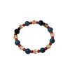 Pulsera de Kyanita Azul Transparente de Tres Colores Ojo de Tigre Amarillo Ágata Roja Exquisita Versátil Para el Trabajo Pulsera de Gama Alta Venta al por Mayor