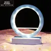 Caja de Música Redonda con Luces, Accesorios Creativos Hechos a Mano para Luz Nocturna, Regalo Creativo para Novia en el Día de San Valentín Chino