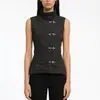 Diseño Estilo Coreano Chaleco sin Mangas de un Solo Botón con Cuello Alto Dulce y Fresco para Mujer, Nuevo Transfronterizo Nuevo Estilo Chino Retro