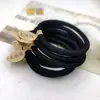 2021A Diadema Coreana para Cabello Grueso Banda de Goma Negra Cuerda para el Cabello para Mujer Alta Elasticidad Etiqueta Cuerda para el Cabello Accesorios para el Cabello