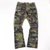 Ga Venta al por Mayor Comercio Exterior Transfronterizo Marca de Moda Jeans de Mezclilla Acampanados Lavados Desgastados Patchwork Unisex