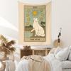 Popular Transfronteiriço Sol e Lua Gato Tarô Cartão Pano Pendurado Pano de Fundo Ins Decoração de Quarto Pano de Parede Tapeçaria de Gato Retrô