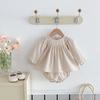 Conjunto de Dos Piezas Nuevo para Niñas Primavera/Verano 2026 Camisa de Muñeca a Cuadros para Bebé + Pantalones de Pierna Ancha Conjunto Bordado para Bebé