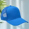 Protección Solar de Verano Sombrero de Malla de Cinco Piezas con Logo Personalizado Venta al por Mayor Gorra de Béisbol de Malla Transpirable Estampada Bordada para Hombres y Mujeres