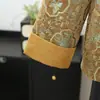 Abrigo de alta gama estilo chino para madres, nueva moda de otoño para mujeres de mediana edad de 50 años, nuevo abrigo superior bordado y con relieve dorado estilo nacional para mujeres