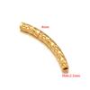 Colgante horizontal en espiral de acero inoxidable dorado de 37 mm de longitud con forma de codo, ideal para hacer pendientes, collares y pulseras, accesorios de joyería al por mayor.
