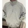 Moletom Pesado com Meio Zíper Unissex Casal Top Marca Tendência Masculina Gola Alta Americana Jaqueta Casual Jovem Estudante Tendência