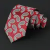 Gravata Masculina Bordado Jacquard Gravata Vermelha Gravata Masculina de Alta Qualidade Amarrada à Mão Traje Formal Fabricante Personalizado Estoque Pronto Atacado