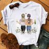 Camiseta Melhor Amiga feminina nova camiseta preta moda feminina camiseta com estampa fofa Harajuku blusa gola redonda