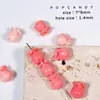 Pulseira de Colar de Pulseira de Contas Prensadas Rosa Coral Gato Garra de Morango Doce Estrela do Mar Concha Rosa