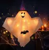 Pingente de Fantasma Novo Transfronteiriço para Halloween, Fantasma Branco do Festival dos Fantasmas, Itens de Decoração de Fantasmas Flutuantes Fofos, Enfeite de Chapéu de Mago Fantasma