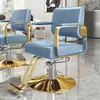 Sillón de barbero moderno para salones de peluquería, ajustable y giratorio, elegante taburete de peluquería para permanentes y tintes