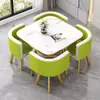 Mesa de reunión informal, mesa redonda pequeña para balcón de cafetería, mesa y sillas de comedor para recepción de oficina de ventas y tienda, mesa de reunión de ocio