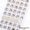 Yiwu Mayoreo Hebilla Plana Redonda Superior Accesorios de Costura Decoración de Bodas Accesorios Hechos a Mano Diamante de Cristal Cosido a Mano Fondo Plano Doble Agujero