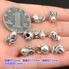 Contas Espaçadoras de Pássaro Retrô de Prata Pura S999 Contas de Balde Brinquedo de Cristal Corda de Mão Tecida Colar Acessórios Manuais DIY