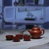 Conjunto de Chá Bule de Argila Vermelha Tradicional de Chaozhou, Bule de Argila Roxa, Panela de Preparo Chaoshan, Bule Phoenix Dancong, Conserva de Aroma