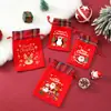 Bolsas de presente de Natal para atacado transfronteiriço, bolsas com cordão do Papai Noel, bolsas decorativas, sacos de doces, bolsas de presente de Natal