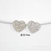 Botones Metálicos de Alta Gama en Forma de Corazón, Botones de Corazón de Perlas Incrustadas con Diamantes Estilo Pequeño Fragante, Botones Decorativos para Camisa Chaqueta