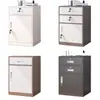 Archivero metálico con cerradura de contraseña, gabinete bajo para uso debajo del escritorio en la oficina, gabinete con cajones móvil para almacenamiento de documentos, pequeño gabinete de almacenamiento con cerradura