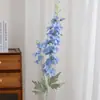 Flores Delphinium Artificiais para Arranjos de Chão de Casamento, Decorações de Teto, Ornamentos Decorativos Violeta Falsos, Decorações de Arte Floral