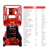 Plataforma Elevadora de Tijera Pequeña con Ruedas para Fábrica Transfronteriza Equipo de Escalada para Mantenimiento Plataforma de Trabajo Aéreo