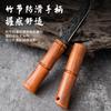Cuchillo de fruta de bambú nuevo portátil para acampar al aire libre cuchillo de mano para carne cocina acero inoxidable funda cuchillo pelador al por mayor