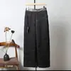 Novas Calças de Verão Retas Estilo Chinês, Calças Longas Largas Elásticas Jacquard Estilo Nacional, Calças Cropped Retro Fashion para Mulheres