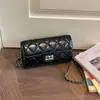 Bolso bandolera de un solo hombro de color sólido de alto valor, bolso de cadena romboidal para el trabajo, bolso para el teléfono de tacto relajado, bolso cuadrado mini personalizado
