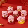 Porco Você Fica Rico Conjunto de Miniaturas de Porco Fofo Porquinho Rosa Adorável Sorte para Casa Desktop Artesanato em Resina Em Estoque Atacado
