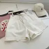Pantalones Cortos Deportivos de Algodón Puro para Mujer, Estilo Delgado de Verano, Corte Holgado, Nuevos Pantalones Cortos Casuales de Pierna Ancha de Cintura Alta para Usar en Verano 2026