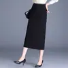 Elegante Falda Recta de Longitud Media para el Trabajo Otoño/Invierno 2026 Nuevo Estilo Coreano de Cintura Alta que Cubre la Cadera Falda Bodycon Adelgazante de Moda