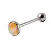Comercio Electrónico Transfronterizo al por Mayor de Joyería para Piercings de Tachuelas para Lengua con Rosca Externa Invisible y Anillos para Lengua de Estilo Emoji de Moda y Original
