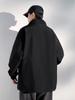 Chaqueta de Patchwork a Cuadros con Cuello Alto para Hombre, Temporada de Primavera y Otoño, Marca de Moda Americana, Cortavientos, Impermeable, Estilo High Street, Chaqueta Guapa para Pareja
