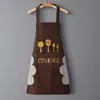 Avental para Uso na Cozinha, à Prova de Óleo, Estilo Novo, Impermeável, Moderno, Fofo, Avental de Cozinha, Roupa de Trabalho para Cozinha Doméstica