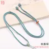 Cordão de Pingente Ajustável DIY Pingente de Jade Dourado Colar Atacado Masculino e Feminino Cordão Forte de Jade Feito à Mão