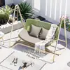 Silla Mecedora de Patio de Villa, Hamaca de Jardín para Exteriores, Balcón al Aire Libre, Mecedora Doble para el Hogar, Columpio de Exterior de Alta Gama