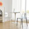 Silla transparente moderna silla de comedor acrílica simple Silla de negociación de respaldo superpuesto para el hogar maquillaje de diablo fantasma de moda neta
