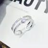 Anillo de Moda de Personalidad Trendy Multicapa Abierto con Perla y Pedrería estilo Japonés y Coreano para Mujer Elegante Anillo de Articulación para Celebridad Cibernética Dedo Índice para Estudiantes