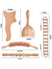 Conjunto de Massagem Meridianos de Madeira de Faia Rolo para Corpo Inteiro Placa Gua Sha Ferramentas de Massagem de Saúde Gua Sha Doméstico Conjunto de Presente