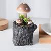 Medio Tocón de Hongo Simulado Bonsái Espuma Adornos Pequeños Creativos Decoración para el Hogar Interior Flor Artificial Planta en Maceta Simulada