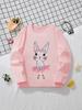 Camiseta de Algodón Puro de Manga Larga para Niñas Europeas y Americanas Bebé Otoño e Invierno Estampado de Corazón de Dibujos Animados Tops Ropa Infantil Camiseta Interior Infantil