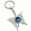 Collar con colgante de ojo de diablo de diseño nicho nuevo de exportación europea y americana, collar de acero inoxidable de mariposa de estilo gótico